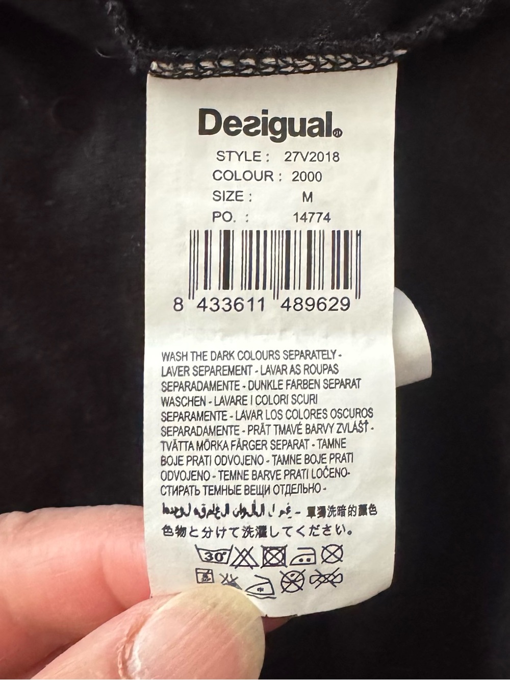 Desigual Purple, Pink & Black Mixed-Print Wrap Midi Dress - Picture 5 of 6